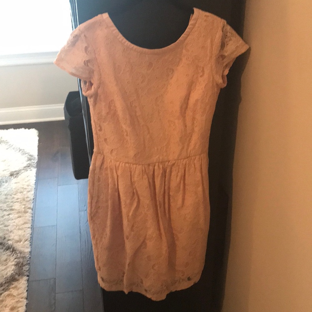 Pink lace dress